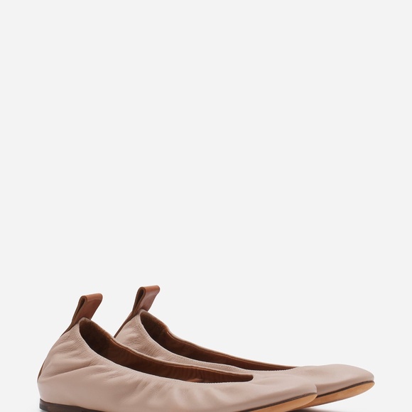 Lanvin leather ballerina flats 39 - dark beige - WORN ONCE 8 8.5 nude - Picture 4 of 12